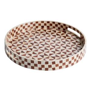 Plateau décoratif fait main en résine osseuse avec motif marocain pour la maison et le jardin, idéal pour la cuisine, la coiffeuse et les cadeaux - Product Image 5