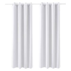 Cortinas Modernas Opacas con Ojales para Oscurecimiento de Habitaciones, Juego de 2 Paneles, Cortinas Opacas y de Bloqueo de Luz Blanca para Dormitorio y Sala de Estar - Product Image 1