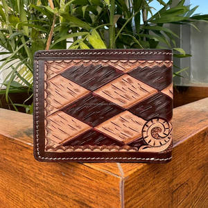 Cartera corta de cuero mecanizada a mano para hombre, billetera de cuero genuino para hombre, monedero informal para hombre, tarjetero, bolsillo para dinero, billetera plegable - Product Image 5