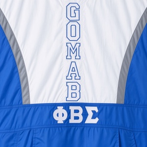 Phi Beta Sigma <b>Royal</b> <b>Blue</b> White Pullover Windbreaker <b>Jacket</b> <b>Men</b> Greek Fraternity Hooded Embroidery Lightweight Anorak - Product Image 6