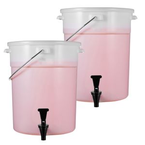 Dispenser per Bevande in Plastica da 5 Galloni con Rubinetto e Coperchio, Erogatore per Succhi, Tè Freddo, Limonata, con Funzione di Miscelazione per Feste - Product Image 1