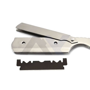 Vintage Barber Razors Wooden Handle <b>Swing</b> Blade Shavette Salon Use Classic Straight Razor Custom Logo OEM Branding Barber Tool - Product Image 2