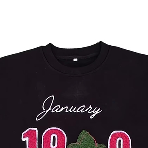 Sudadera Unisex con Cuello Redondo, Personalizada con Parches Bordados en Chenilla, de Felpa de Poliéster/Algodón, para Logotipo de Fraternidad/Sororidad Griega - Product Image 2