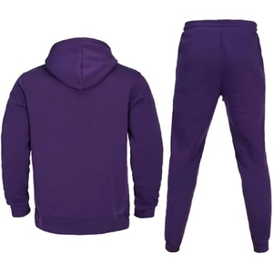 Conjunto Deportivo de Sudadera con Capucha y Pantalones de Chándal de Algodón Grueso Personalizado al por Mayor para Hombre, Tallas Grandes, Unisex, con Apliques Bordados, Ecológico - Product Image 3