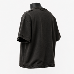 Camiseta Extra Grande Personalizada para Hombre, Estilo Vintage, Lavado Ácido, Algodón, Ropa Casual Urbana - Product Image 5