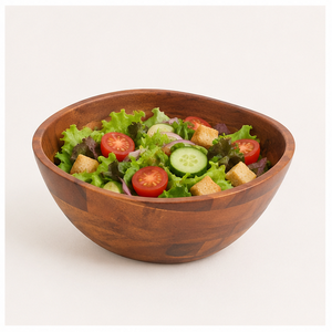 Hand-Carved Acacia Wood Salad Serving <b>Bowl</b> <b>Large</b> Eco-Friendly Natural Hardwood Fruit <b>Bowl</b> for Modern Kitchen & Table Decor - Product Image 5