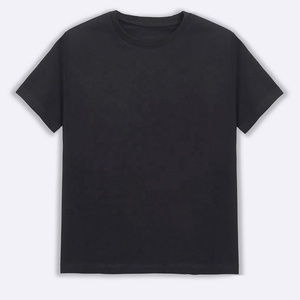 เสื้อยืดคอกลมสีดำล้วน แขนสั้น ผ้าฝ้ายแท้ 100% แบบ OEM สำหรับผู้หญิง สไตล์ลำลอง หนานุ่ม - Product Image 5