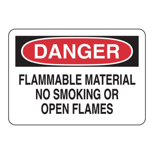 Panneau de signalisation de danger de matériau inflammable et interdiction de fumer pour les laboratoires et les zones industrielles - Product Image 3