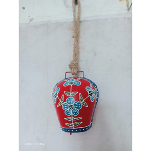 Handcrafted Antique Copper Finish <b>Cow</b> <b>Bell</b> With Jute Rope Rustic Metal Christmas Hanging <b>Bells</b> For Vintage Holiday Home Garden - Product Image 4