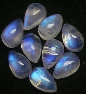 Pierre précieuse naturelle en pierre de lune arc-en-ciel chauffée, cabochon en forme de poire, qualité excellente et rare, pierre en vrac pour la fabrication de bijoux, vente en gros - Product Image 3