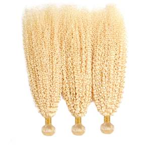 Extensiones de Cabello Remy Indio Rubio Rizado Jerry, Trama Única a Granel con Puntas Completas - Product Image 3