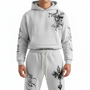 Men Streetwear Tracksuit Acid Wash Embroidery Custom OEM Wholesale - Product Image 2