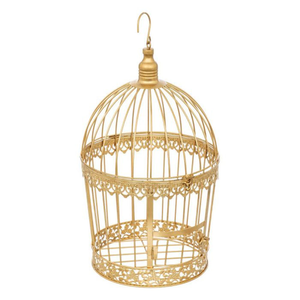 Antique Gold Metal <b>Bird</b> <b>Cage</b> <b>Decorative</b> Birdcage with <b>Bird</b> Figurine Vintage Hanging <b>Bird</b> <b>Cage</b> Home Garden Decor - Product Image 5