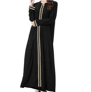 Abayas de qualité supérieure, imprimées et brodées, vêtements traditionnels, offre spéciale Dubaï, respirantes, longueur au sol, manches longues - Product Image 3