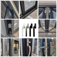 Fenêtre pliante en aluminium à double vitrage, verre trempé, insonorisée, CE
