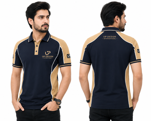 เสื้อกอล์ฟทีมชายแบบกำหนดเอง ผ้าฝ้าย 100% แห้งเร็ว ผ้าฟลีซเนื้อแน่น รับทำโลโก้ ชุดกีฬา รับผลิตแบบ OEM ODM - Product Image 3