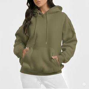Sudadera con Capucha Extra Grande Informal para Mujer, Servicio OEM de Alta Calidad, Sudadera de Forro Polar Suave, Corte Holgado, Ropa de Invierno Cálida, Sudadera Moderna y Elegante - Product Image 1