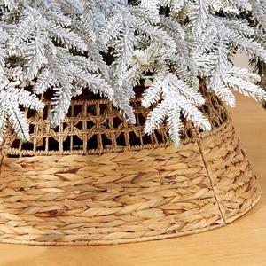 Collier de sapin de Noël en gros pour la décoration intérieure, en jonc de mer naturel et jacinthe d'eau tressée, du Vietnam - Product Image 5