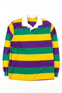 Polo de Manga Larga para Hombre, Corte Raglán, Bloques de Color, Rayas, Ajuste Casual, Largo Regular, Tejido de Punto, Diseño con Ribete en Contraste - Product Image 3