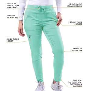 Ensemble de tenue médicale pour femme, à capuche, col en V, extensible, style jogger, en molleton 100% coton, coupe oversize, anti-boulochage, uniforme professionnel en gros - Product Image 5