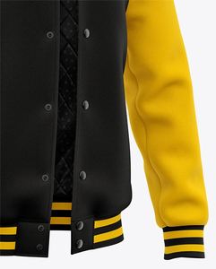 Veste universitaire personnalisée pour hommes et femmes, style baseball, avec fermeture à boutons-pression, manteau bomber universitaire, OEM ODM, vente en gros - Product Image 4