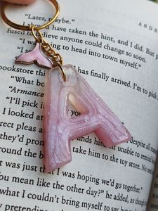 Custom Letter <b>Personalized</b> Handcrafted Glitter Epoxy Hologram Durable Lightweight Resin <b>Keychain</b> Gift for Couples Wholesale - Product Image 3