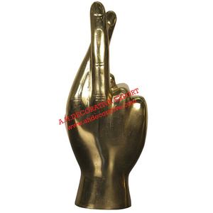 Aluminium Modern Open Hand Sculpture <b>Gold</b> Color Custom Made Handmade Living <b>Room</b> <b>Decorative</b> Ornament Metal Abstract Sculpture - Product Image 6