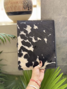 Personalized Designer Hand Tooled Portfolio <b>File</b> <b>Folder</b> Binder Multi-function Business Notebook Genuine Leather Snap Padfolios - Product Image 5