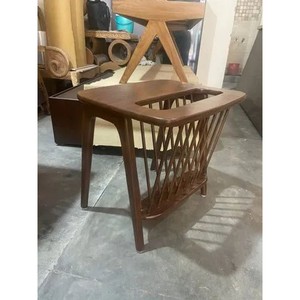 โต๊ะกาแฟไม้เก่าแบบเรียบง่ายขายส่ง |   ดีไซน์โครงสร้างแบบ X ทำด้วยมือ - Product Image 5