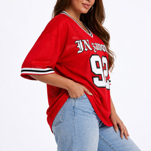 Maillot de football américain personnalisé à séchage rapide en mesh, imprimé par sublimation, rouge et blanc, uniforme de football unisexe, vêtements d'équipe avec nom et numéro - Product Image 3