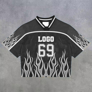 เสื้อฟุตบอลอเมริกันคุณภาพสูงสำหรับผู้ชายและผู้หญิง แห้งเร็ว 100% โพลีเอสเตอร์ ปักโลโก้ ปรับแต่งได้ - Product Image 4