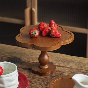 Plateaux et assiettes décoratifs artisanaux en bois à motifs floraux et végétaux, design scandinave, pour la décoration de la maison - Product Image 2