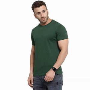 T-shirts pour hommes en coton pur 210 g/m² de haute qualité, col rond, manches courtes épaisses, logo personnalisé en relief - Product Image 5