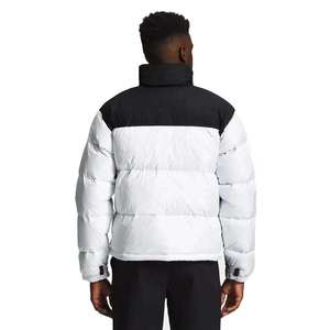 Men's Reversible Color Blocking Puffer Jacket Stand Collar Zipper Closure Quilted <b>Winter</b> <b>Coat</b> Casual Style - Product Image 2