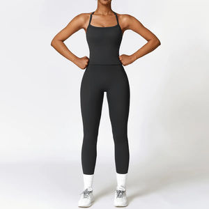 Nuevo Diseño Lulu Conjuntos Deportivos para Mujer Ecológicos Transpirables Antibacterianos de Secado Rápido Leggings de Cintura Alta con Espalda Descubierta - Product Image 1