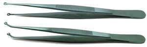 Lot de 2 pinces à suturer le maïs courbées et droites en acier inoxydable disponibles dans toutes sortes et tailles d'instruments chirurgicaux - Product Image 3