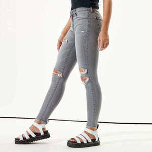 <span class=keywords><strong>Jeans</strong></span> in Denim Blu 100% Cotone Stile Casual Streetwear, <span class=keywords><strong>Vita</strong></span> <span class=keywords><strong>Bassa</strong></span> Aderente, <span class=keywords><strong>Jeans</strong></span> <span class=keywords><strong>Skinny</strong></span> Effetto Usurato, <span class=keywords><strong>Vita</strong></span> Alta - Product Image 3