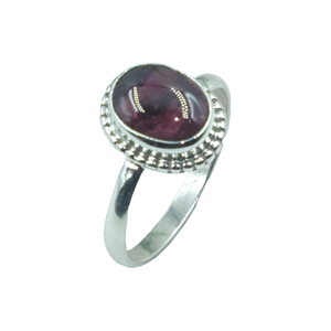 Anillo de granate rojo, anillo de plata de ley 925, anillo de piedra roja, anillo minimalista, joyería de granate, regalo de cumpleaños para esposa, novia, madre - Product Image 1
