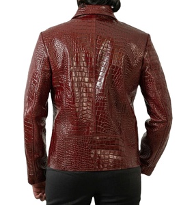 Blouson aviateur en cuir d'agneau de qualité supérieure pour homme, fait main, logo personnalisé, col montant, réversible, respirant, manteau d'hiver, service OEM - Product Image 5