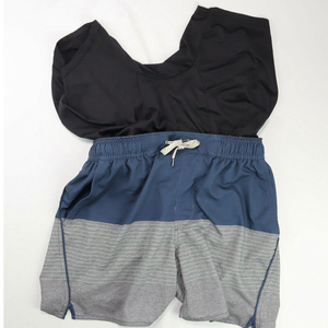 Shorts de Playa para Hombre, de Secado Rápido, con Bloques de Color, Cordón Ajustable, Franja Lateral Tejida, Spandex, Poliéster, Cintura Media, Corte Corto - Product Image 5