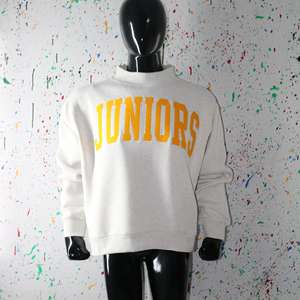 Sudadera JUNIORS BLANCA con Cuello Alto, 100% BLANCA, Apliques Bordados, Cuello Ancho, URBAN PRODUCTIONS - Product Image 3