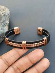 กำไลทองแดง Inspire Jewelry ทำมือ พิมพ์ลายดิจิตอล ขัดเงา ทองเหลืองแท้ คุณภาพดี ราคาสุดคุ้ม กำไลข้อมือจากอินเดีย - Product Image 5