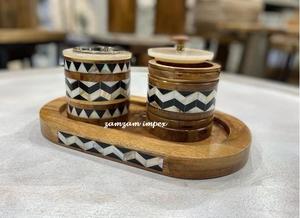 Ensemble Mubkhar artisanal en résine nacre, boîte décorative, brûleur de Bakhoor arabe traditionnel, écologique, anti-odeur, pour la maison - Product Image 3