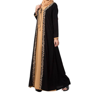 Vente en gros de robes maxi Abaya islamiques pour femmes, taille plus, adultes, respirantes, légères, à séchage rapide, personnalisées en coton de soie - Product Image 6