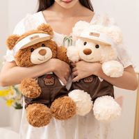 Peluche Ours en Peluche Mignon Nouveau Design Rembourrage Coton PP Doux Animal en Peluche avec T-Shirt Cadeau Anniversaire Saint-Valentin CPC