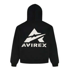 2026 Top Unisex Avirex Winter Fleece Pullover Hoodies Polyester/Cotton High Quality Sports Wear Custom Design Front Logo OEM ODM - Product Image 2