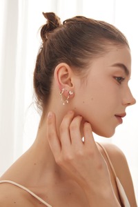 Pendientes de Oro de 14K con Diamantes Cultivados en Laboratorio de 0.40ct, Cadena con Eslabones, Cuentas Flotantes, Forma de Marquesa y Pera, Joyería de Lujo para Mujer, Regalo para Fiesta - Product Image 5