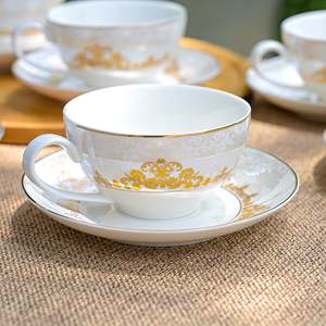 Dinara Fine Bone China Cup <b>Set</b> Vintage New (<b>Set</b> <b>6</b>)-Dishwasher Safe Tableware <b>Sets</b> <b>for</b> Tea Dinner ABS Boxed <b>for</b> Kitchen Use - Product Image 4