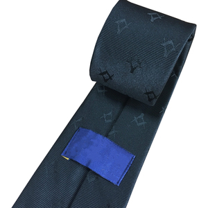 Corbata elegante de inspiración masónica para hombre, con símbolo de compás cuadrado, para ocasiones formales, negocios, bodas, fiestas, accesorio con estilo. - Product Image 2