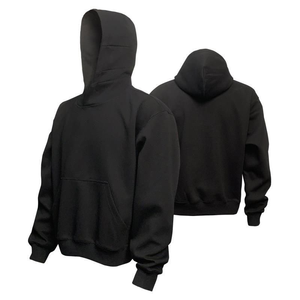เสื้อฮู้ดดี้ผู้ชายทรงโอเวอร์ไซส์แบบครอป ปรับแต่งได้ น้ำหนัก 480 กรัม ทรงปกติ ไหล่ตก ใส่ได้ในฤดูหนาว สีพื้น ด้านหน้าเรียบง่าย ไม่มีเชือกผูก - Product Image 2